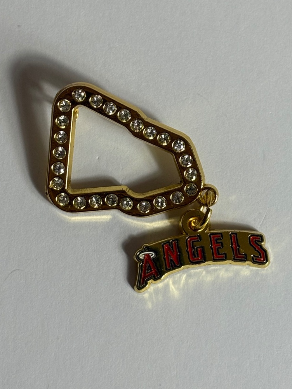 Los Angeles Angels Spellout Frame New Era Hat Pin Pins Fitted Hats Gold Bag
